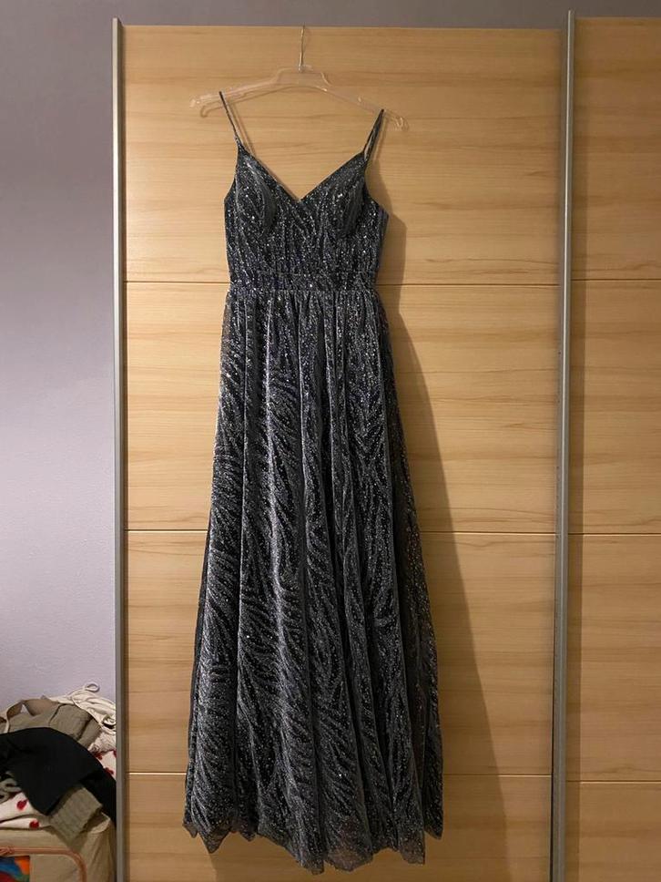 Galazaak dresseo gala jurk zilver, Kleding | Dames, Gelegenheidskleding, Zo goed als nieuw, Galajurk, Maat 34 (XS) of kleiner