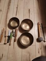 Compleet Himalaja klankschalen set - 3 schalen + accessoires, Ophalen of Verzenden, Gebruikt, Melodische percussie