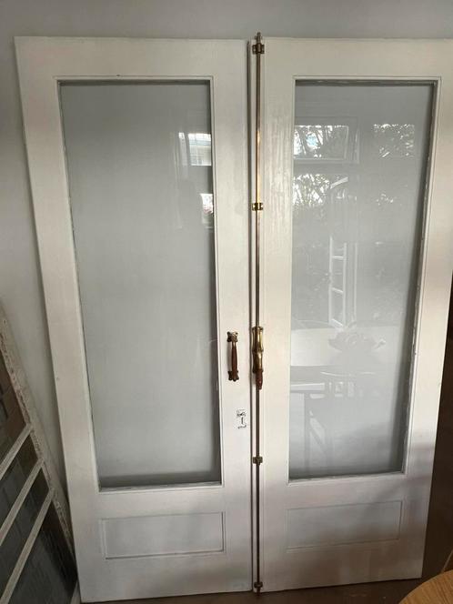 Originele stolpdeuren jaren 30, Doe-het-zelf en Verbouw, Kozijnen en Schuifpuien, Gebruikt, Ophalen