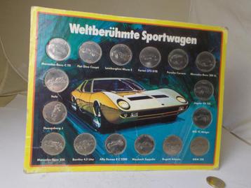 Jaren 70 SHELL COLLECTIE MUNTEN "WELTBERUHMTE SPORTWAGEN" . beschikbaar voor biedingen