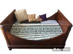 Antiek bed  ‘sledebed’ in massief Cubaans Mahonie (midden 19, Antiek en Kunst, Antiek | Meubels | Bedden, Ophalen of Verzenden