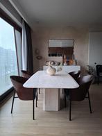 Prachtige traventin eettafel 180x90x74, Huis en Inrichting, Ophalen, 200 cm of meer, 50 tot 100 cm, Zo goed als nieuw