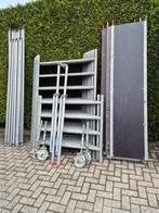 Mooi aluminium rolsteiger werkhoogte 10.20, Ophalen of Verzenden, Gebruikt, Rolsteiger of Kamersteiger, 5 meter of hoger