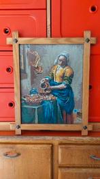 Johannes Vermeer Melkmeisje borduurwerk in lijst, Antiek en Kunst, Ophalen