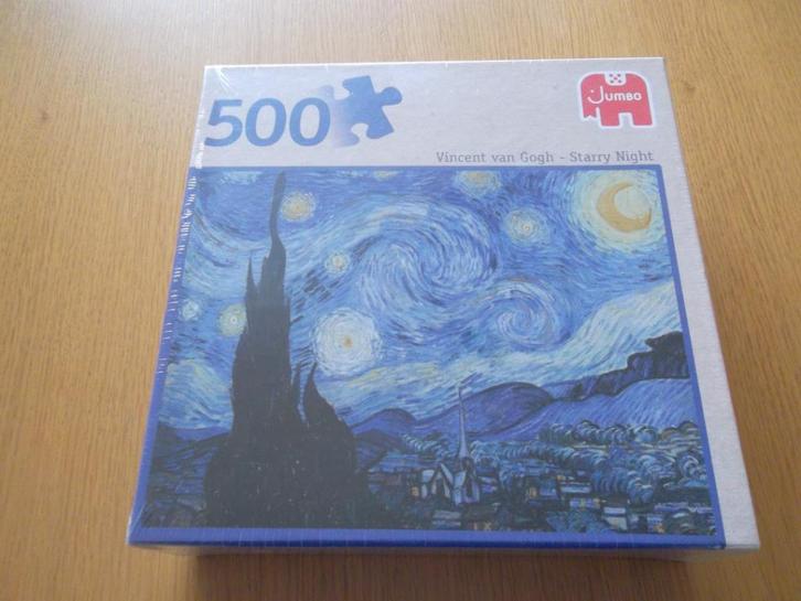 Jumbo Vincent van Gogh Starry Night puzzel 500 *NIEUW SEAL*, Hobby en Vrije tijd, Denksport en Puzzels, Nieuw, Legpuzzel, Minder dan 500 stukjes