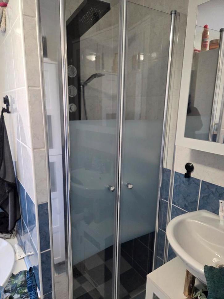 Zircon Comfort Douchedeur | 85 cm, Doe-het-zelf en Verbouw, Sanitair, Zo goed als nieuw, Douche, Chroom, Glas, Ophalen