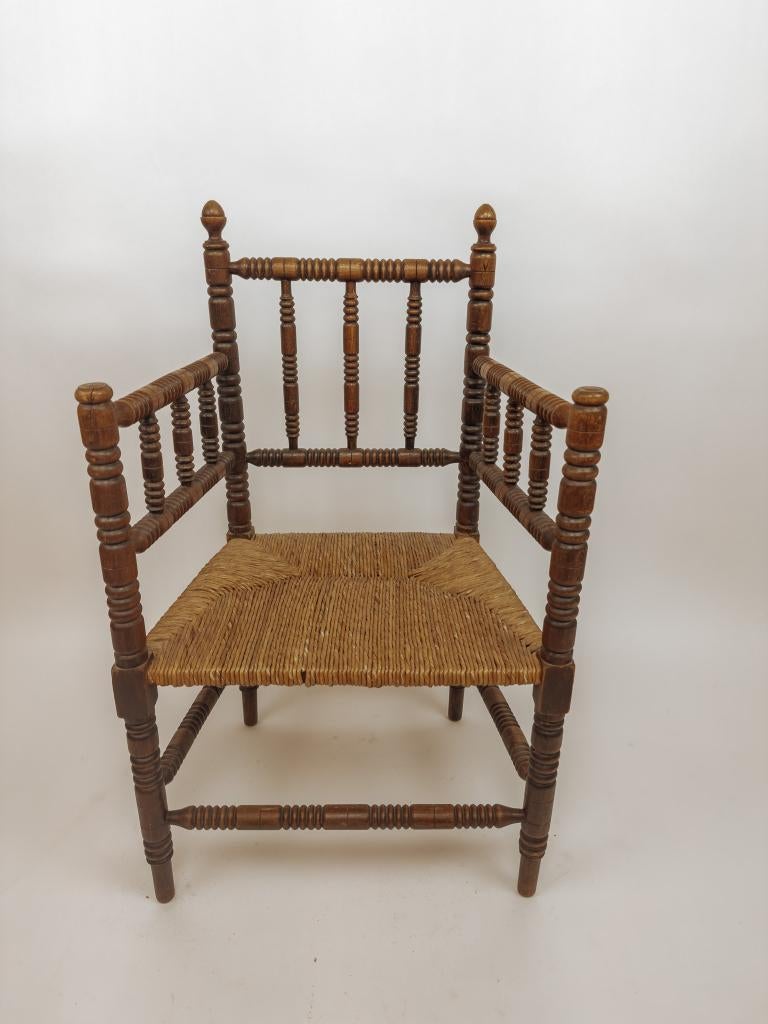 Antieke Bobbin stoel met armleuningen, Antiek en Kunst, Antiek | Meubels | Stoelen en Banken, Ophalen
