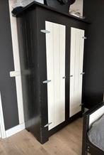 Zwart/wit Slaapkamer Set - Kledingkast, Bureau, Bed, Ophalen, Gebruikt, Eenpersoons, Tijdloos