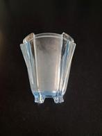 Glazen vaas, vintage blauw glas, Art Deco, Antiek en Kunst, Ophalen of Verzenden