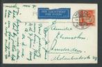Ansichtkaart Medan – Amsterdam 1938, Postzegels en Munten, Brieven en Enveloppen | Nederland, Ophalen of Verzenden, Brief