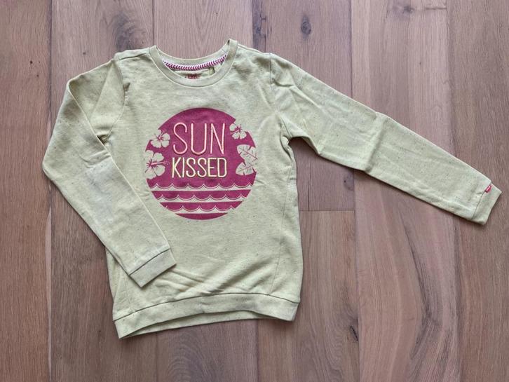 WE trui, maat 134-140, geel met rode zonnige print, Kinderen en Baby's, Kinderkleding | Maat 134, Gebruikt, Meisje, Trui of Vest