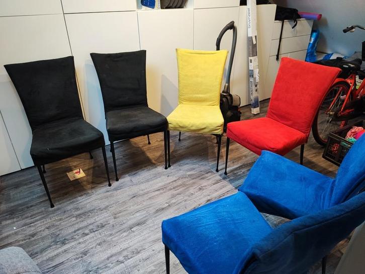 Set 6 eetkamerstoelen, Huis en Inrichting, Stoelen, Gebruikt, Vijf, Zes of meer stoelen, Overige materialen, Ophalen