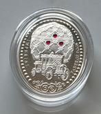 Massief zilveren munt Faberge Egg., Ophalen of Verzenden, Zilver