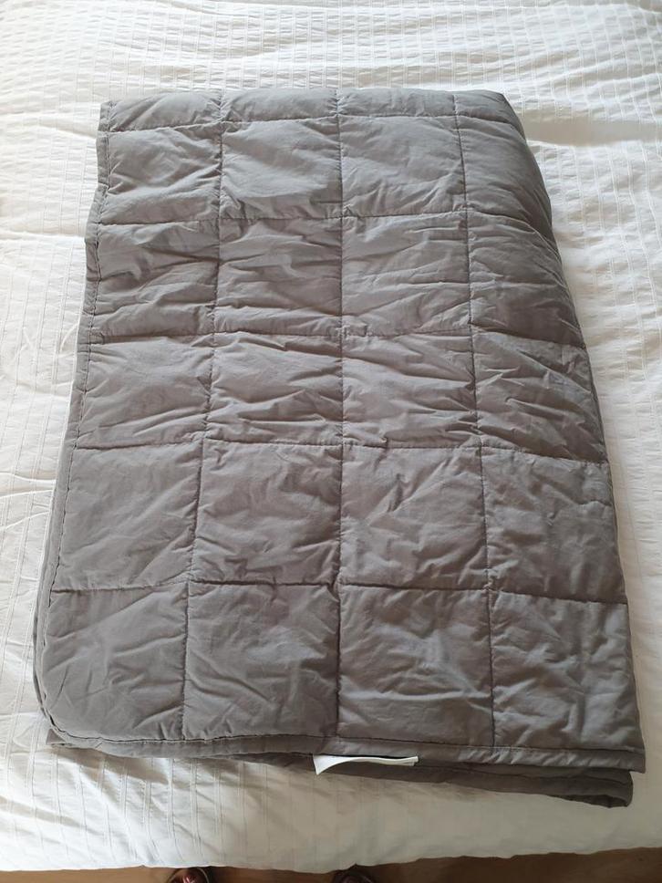 Verzwaringsdeken, Huis en Inrichting, Slaapkamer | Beddengoed, Zo goed als nieuw, Deken of Dekbed, Eenpersoons, Grijs, Ophalen