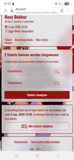 2 Roxy Dekker Tickets - Staanplaatsen Middagshow, Tickets en Kaartjes, Concerten | Pop