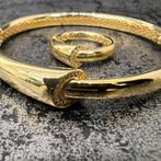 18 karaat gouden armband met ring nieuw, Ophalen of Verzenden, Nieuw, Goud