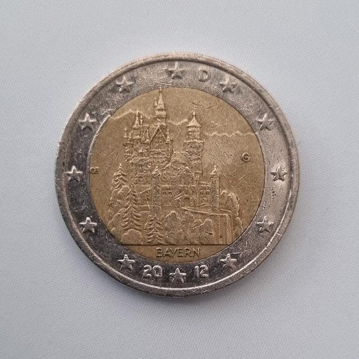 2 Euro Duitsland 2012 - Bayern, letter G, Postzegels en Munten, Munten | Europa | Euromunten, Losse munt, 2 euro, Duitsland, Verzenden