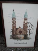 geborduurd schilderij "Koninginnekerk in Rotterdam"  Nostalg, Minder dan 50 cm, Minder dan 50 cm, Schilderij, Ophalen of Verzenden