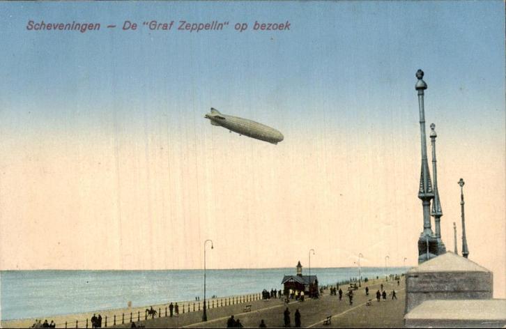 Scheveningen - Graf Zeppelin, Verzamelen, Ansichtkaarten | Nederland, Gelopen, Zuid-Holland, Voor 1920, Ophalen of Verzenden
