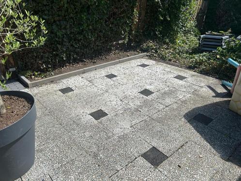 Grindtegels 100x, Tuin en Terras, Tegels en Klinkers, Gebruikt, Terrastegels, Beton, 10 m² of meer, Ophalen
