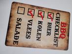 BBQ Checklist barbecue reclamebord van metaal wandbord deco, Info@deconoord.nl, Deco Noord, Nieuw, Ophalen of Verzenden