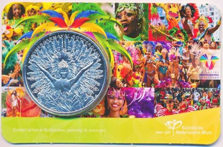 Nederland zomercarnaval rotterdam penning in Coincard, Postzegels en Munten, Penningen en Medailles, Overige materialen, Nederland