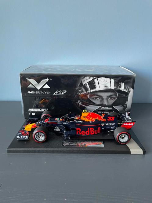 Max Verstappen auto 1:18 2018 Mexico GP, Hobby en Vrije tijd, Modelauto's | 1:18, Zo goed als nieuw, Auto, MiniChamps, Ophalen of Verzenden