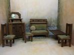 (120) Compleet setje antieke meubeltjes voor het poppenhuis, Antiek en Kunst, Antiek | Speelgoed, Ophalen of Verzenden