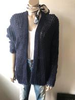 SUMMUM VEST WOL ALPACA M BLAUW, Kleding | Dames, Ophalen of Verzenden, Zo goed als nieuw, Maat 38/40 (M), Blauw