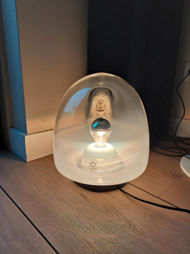 Vintage design Leucos Ebe tafellamp, Muranoglas, Huis en Inrichting, Lampen | Tafellampen, Gebruikt, Minder dan 50 cm, Glas, Ophalen of Verzenden