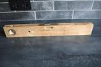 Antieke houten waterpas met koperen beslag., Antiek en Kunst, Ophalen of Verzenden
