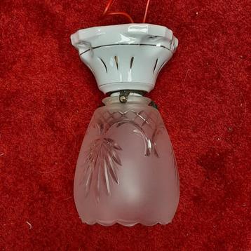 Antieke plafondlamp met fittinghouder / plafondkap porselein beschikbaar voor biedingen