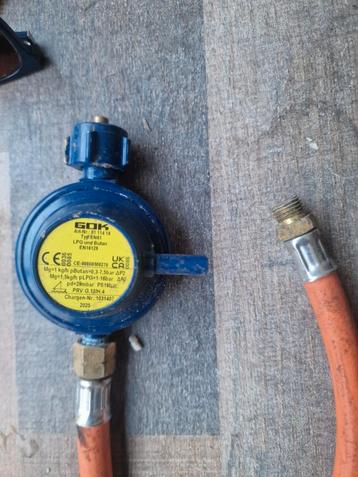 Gasslang + drukregelaar 30 mbar. GOK 2025 beschikbaar voor biedingen