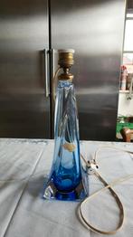 Kristallen lampvoet van de Val St. Lambert in de kleur blauw, Ophalen, 50 Jaren, Minder dan 50 cm, Glas