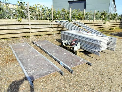 layher steiger smal aluminium layer, Doe-het-zelf en Verbouw, Steigers, Gebruikt, Rolsteiger of Kamersteiger, 5 meter of hoger