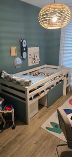 Halfhoogslaper Pino bed met trapje, Ophalen, Gebruikt, Halfhoogslaper