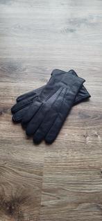 Donkerblauwe leren handschoenen, maat M, Handschoenen, Maat 48/50 (M), Ophalen of Verzenden, Zo goed als nieuw