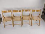 vier mid-century klapstoelen, Ophalen, Zo goed als nieuw, Bruin, Vier