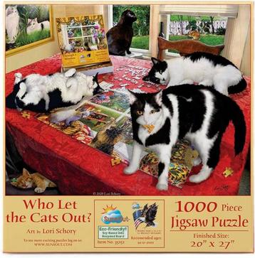 SunsOut - Who Let the Cats Out? - 1000 stukjes beschikbaar voor biedingen
