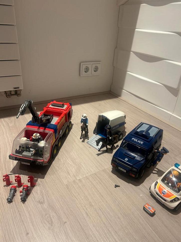 Mooie set Playmobil Politie, Brandweer en Ziekenauto, Kinderen en Baby's, Speelgoed | Playmobil, Gebruikt, Los playmobil, Ophalen