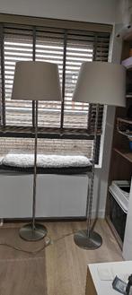 Staande lampen rvs. Met lampenkap, Ophalen, Beige, Rond, Zo goed als nieuw