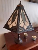 Tiffany glas in lood schemerlamp, antiek., Antiek en Kunst, Antiek | Lampen, Ophalen of Verzenden