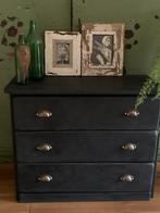 Zwarte velvet kleurige laden kast, Huis en Inrichting, Zo goed als nieuw, 3 of 4 laden, Minder dan 100 cm, 25 tot 50 cm