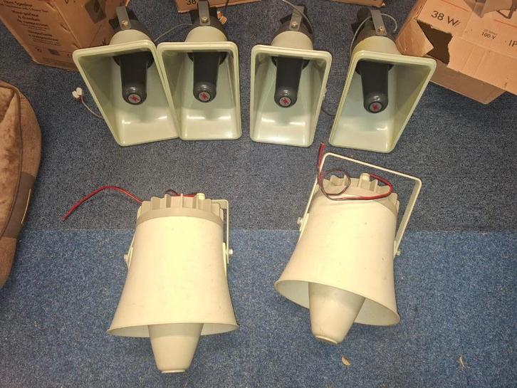 6 Speakers 100 volt professioneel  zie tekst, Audio, Tv en Foto, Luidsprekers, Gebruikt, Overige typen, Minder dan 60 watt, Overige merken