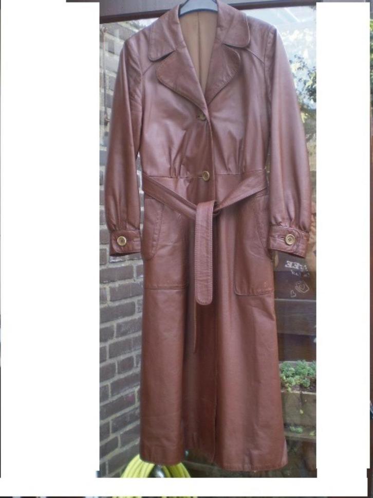 Mooie kastanjebruine leren jas in nieuw-staat., Kleding | Dames, Jassen | Winter, Zo goed als nieuw, Maat 36 (S), Bruin, Ophalen of Verzenden