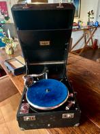 Antieke platenspeler incl. 15 platen in koffertje. Ophalen., Antiek en Kunst, Ophalen of Verzenden