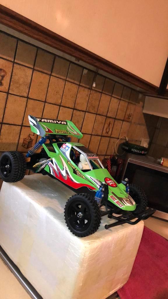 RC Tamiya Rising Fighter ZGAN, Hobby en Vrije tijd, Modelbouw | Radiografisch | Auto's, Zo goed als nieuw, Auto offroad, Elektro