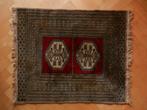 Mooi handgeknoopt rood beige tapijt oosters perzisch 79x94, 50 tot 100 cm, Rechthoekig, Ophalen of Verzenden, Zo goed als nieuw