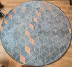 Groot Rond vloerkleed met geometrisch patroon diameter 240cm, Ophalen, Gebruikt, Bruin, Rond