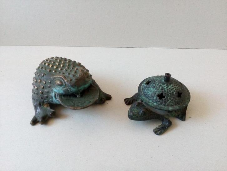 Chinese muntkikkers/offerkikkers.Brons, Antiek en Kunst, Curiosa en Brocante, Ophalen of Verzenden